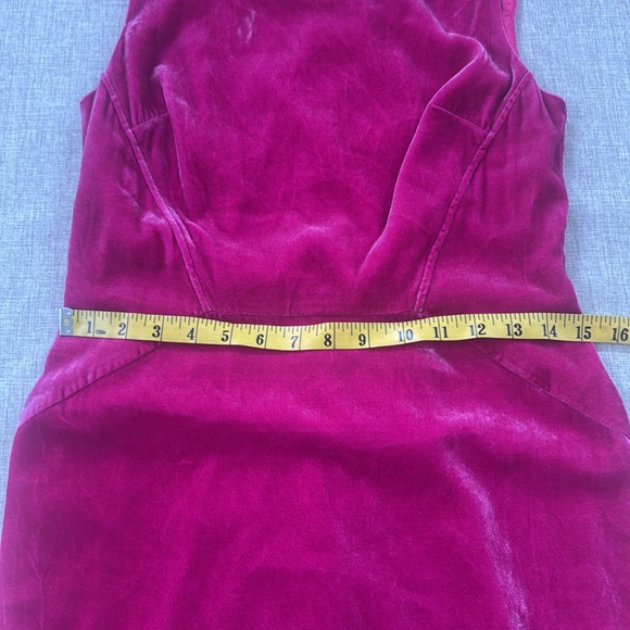 Boden Velvet Martha Midi Dress English Berry Magenta women’s‎ size 4 - Picture 7 of 16
